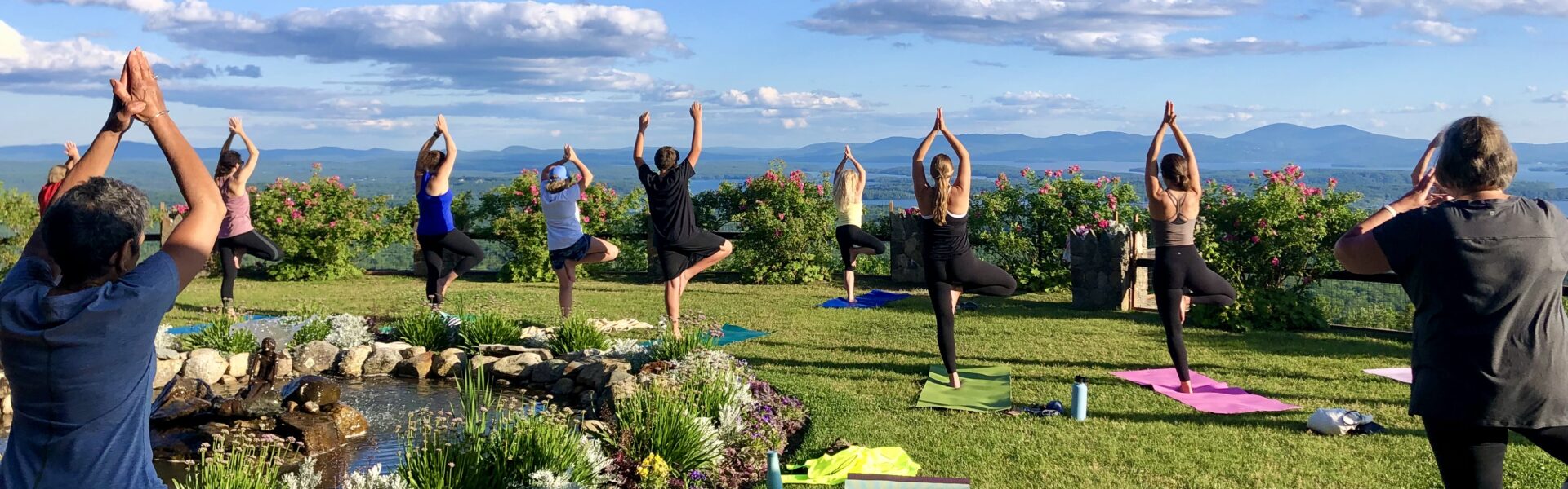 Yoga on Lucknow Lawns at Castle in the Clouds Moultonborough NH