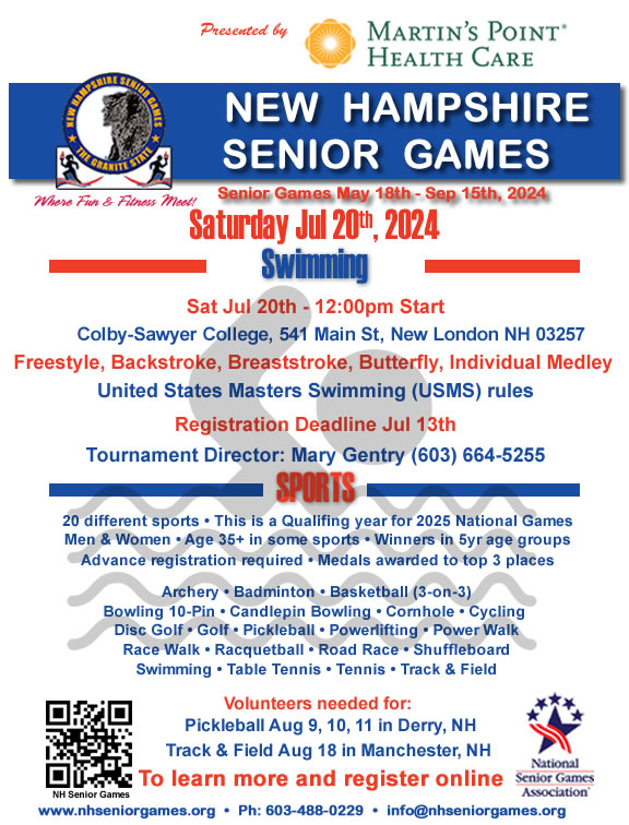 NH Senior Games Swimming Competition
