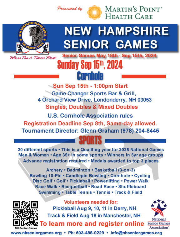 New Hampshire Senior Games Cornhole Tournament