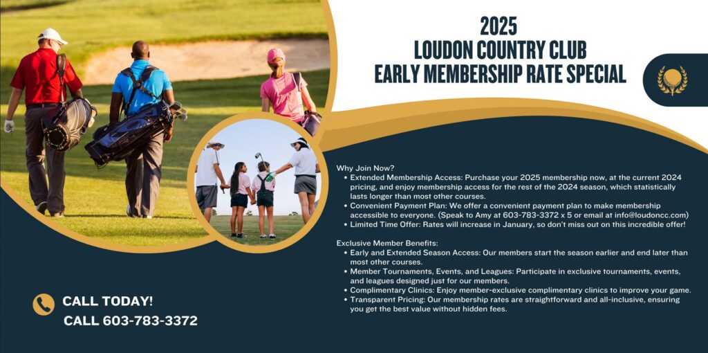 2025 Loudon Country Club Early Membership Rate Special